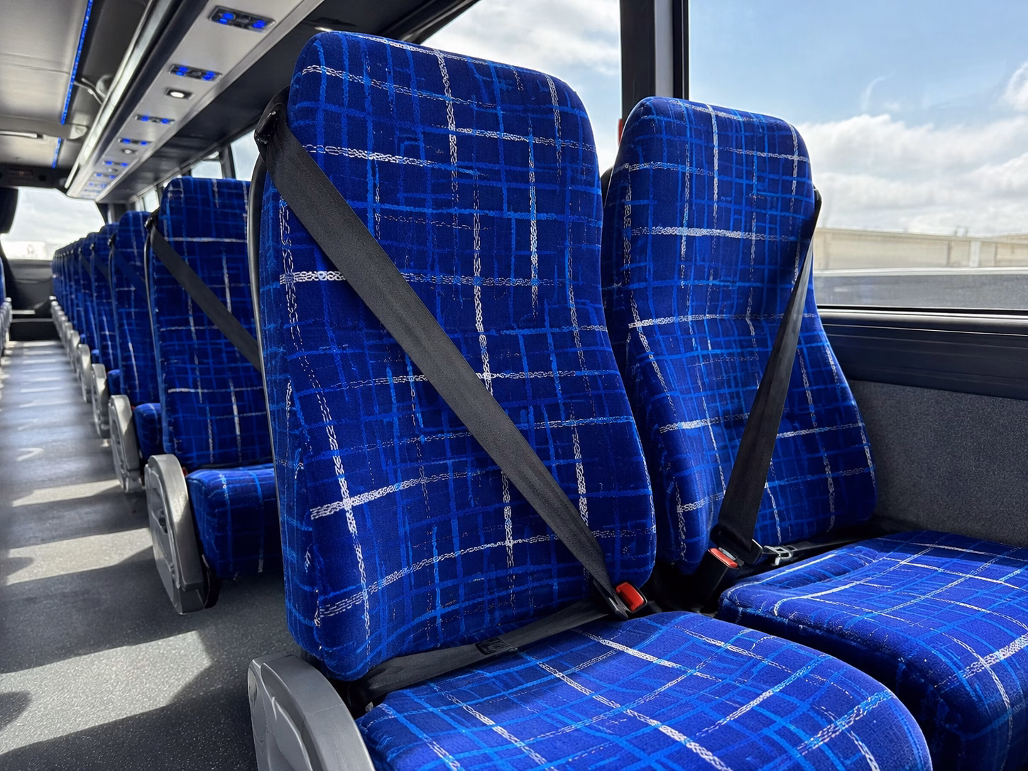washington charter bus inside